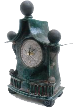 Raku Pottery Clock Image