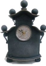 Raku Pottery Clock Image