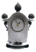 Raku Pottery Clock Image