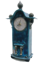 Raku Pottery Clock Image