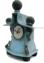 Raku Pottery Clock Image