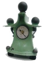 Raku Pottery Clock Image