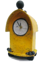 Raku Pottery Clock Image