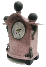 Raku Pottery Clock Image