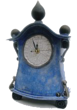 Raku Pottery Clock Image