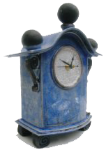 Raku Pottery Clock Image