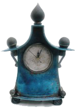 Raku Pottery Clock Image