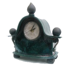 Raku Pottery Clock Image