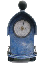 Raku Pottery Clock Image