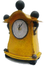 Raku Pottery Clock Image