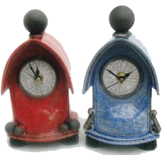 Raku Pottery Clock Image