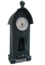 Raku Pottery Clock Image