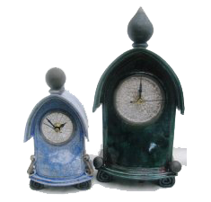 Raku Pottery Clock Image