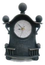 Raku Pottery Clock Image